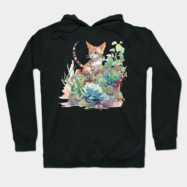 Cute Bengal cat Hoodie by GreenMary Design